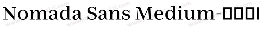 Nomada Sans Medium字体转换